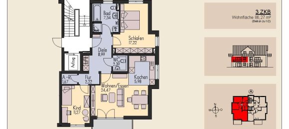 1 Schlafzimmer Wohnung in Unterallgäu, Germany, Nr. 189967 2
