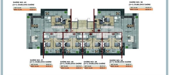 Квартира 1+1 в Аланья, Турция № 14385 24