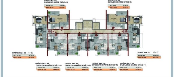 Квартира 1+1 в Аланья, Турция № 14385 23