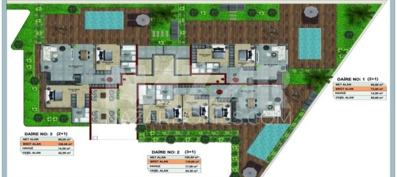 Квартира 1+1 в Аланья, Турция № 14385 19