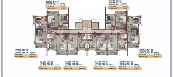 Квартира 1+1 в Аланья, Турция № 14385 22