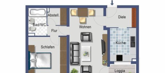 2 rooms Apartment in Frankfurt am Main, Germany No. 40876 4