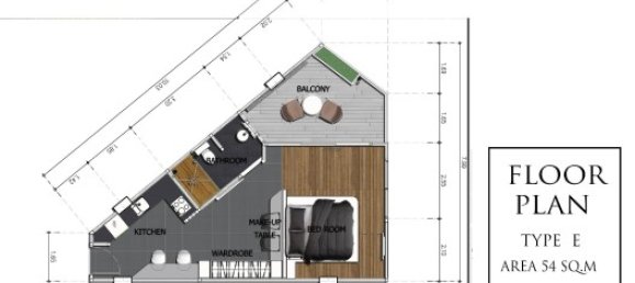 Кондоминиум с 1 спальней в Камала, Таиланд № 12342 16