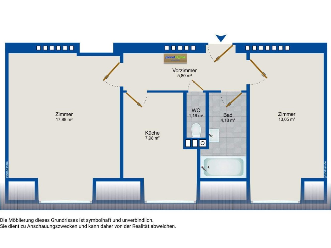 Apartamento de 2 habitaciónes en Rudolfsheim-Funfhaus, Austria No. 147592