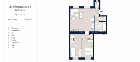 3غرفة شقة في Hietzing, Austria رقم 22405 7