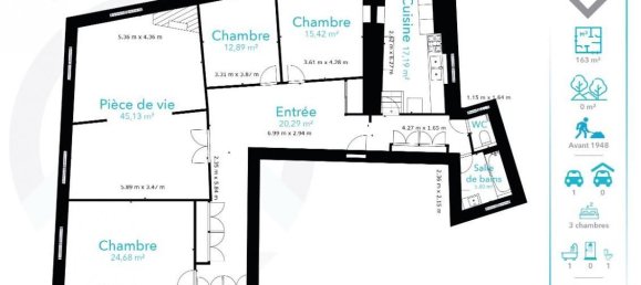 3 غرف نوم شقة في Nemours, France رقم 192409 12