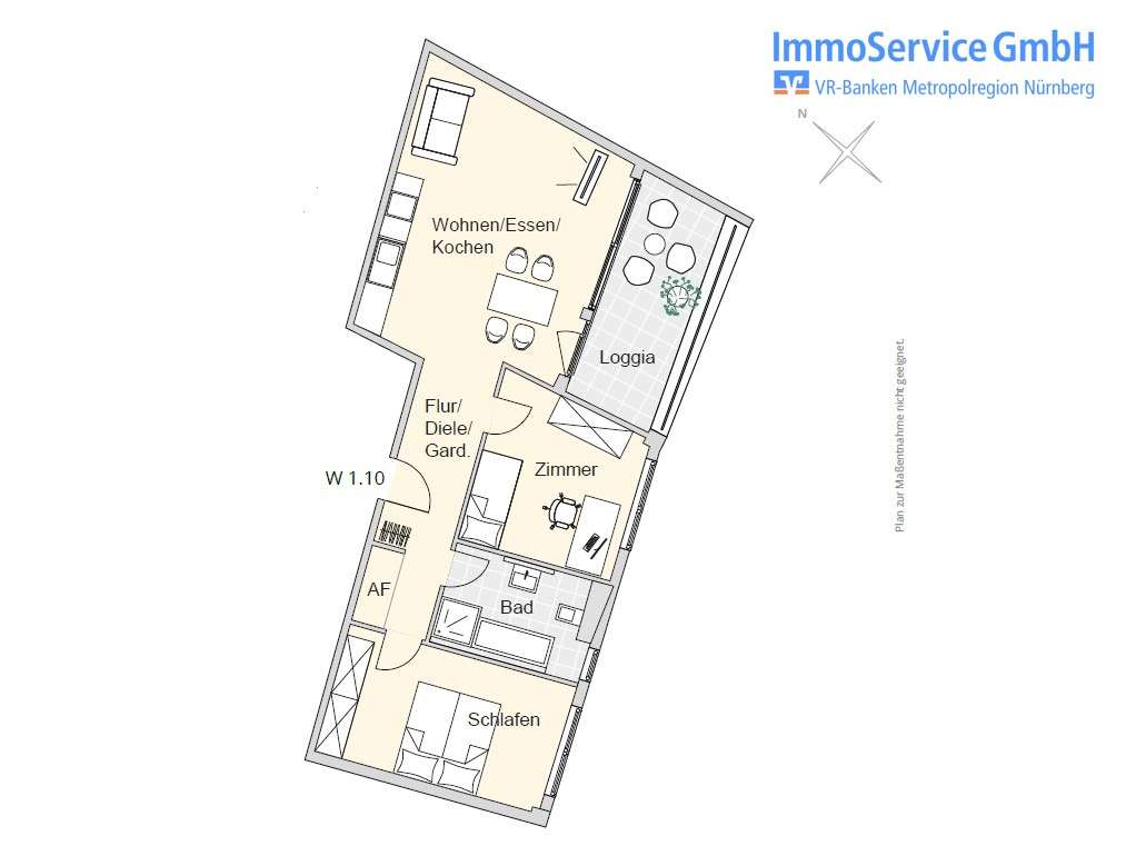 3-salle Appartement à Nuremberg, Germany No. 197824