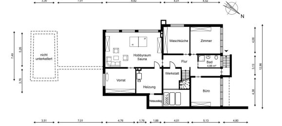 Бунгало с 3 спальнями в Кассель, Германия № 30982 25