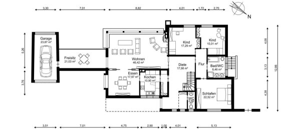 Бунгало с 3 спальнями в Кассель, Германия № 30982 24
