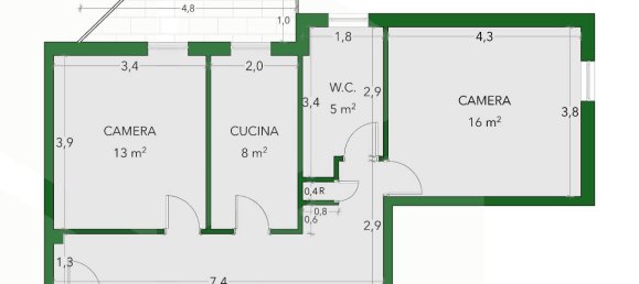 3غرفة شقة في Bologna, Italy رقم 18684 36