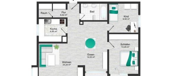 Квартира с 2 спальнями в Верхний Таунус, Германия № 108430 12