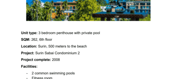 3 bedrooms Condo in Bang Tao, Thailand No. 11022 3