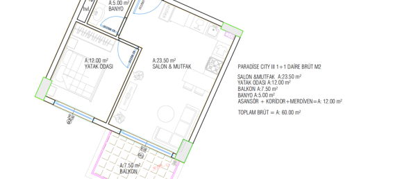 Wohnung 1+1 in Gazipasa, Turkey, Nr. 22815 20