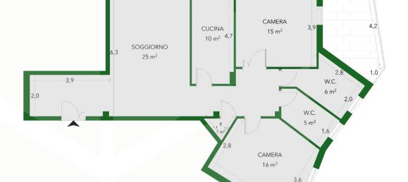 Квартира с 4 комнатами в Казалеккьо ди Рено, Италия № 20157 45