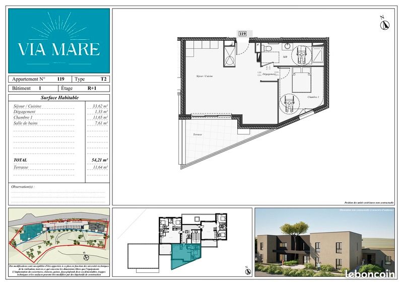 1 Schlafzimmer Wohnung in Ghisonaccia, France, Nr. 46610