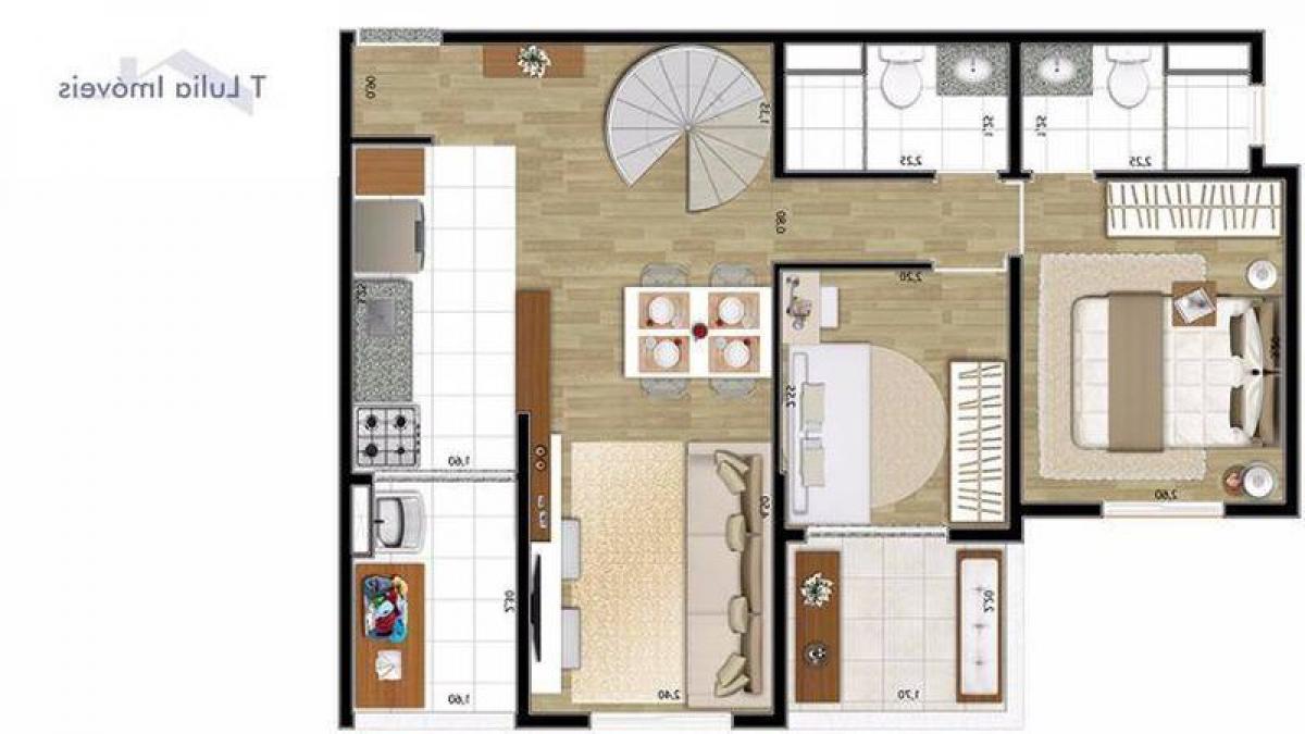 2 غرف نوم شقة في Sao Paulo, Brazil رقم 492278