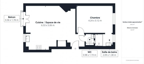 1 Schlafzimmer Wohnung in Vanves, France, Nr. 332368 3