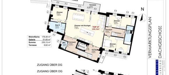 Пентхаус с 6 комнатами в Баден, Австрия № 40654 15