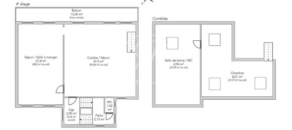 1 غرف نوم منزل ذو طابقين في Paris, France رقم 164282 13