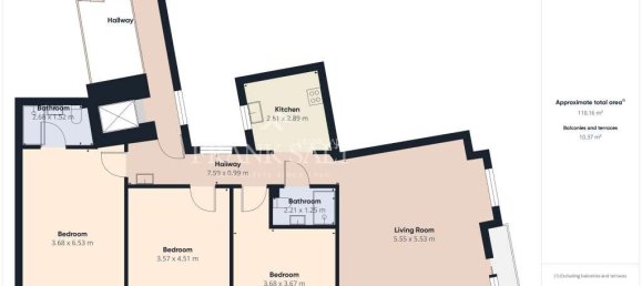 Apartamento de 3 dormitorios en Sliema, Malta No. 2701 2