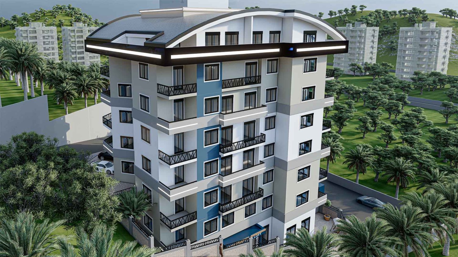 Apartment 2+1 in Luna Loft, Alanya, Turkey No. 36768