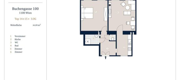 2 rooms Apartment in Favoriten, Austria No. 73071 8