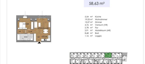 2 rooms Apartment in Bruck an der Leitha, Austria No. 198909 42