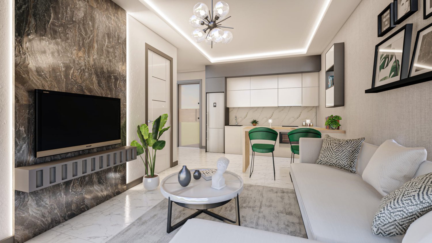 Apartment 2+1 in Sea Pearl Selenga, Alanya, Turkey No. 36331