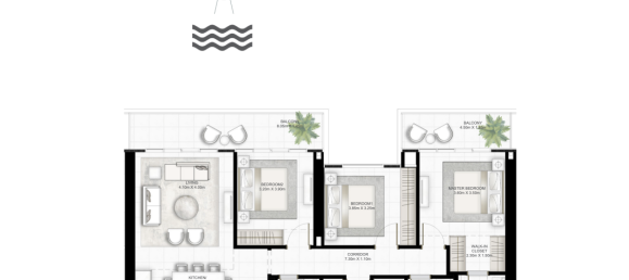 3 chambres Appartement à SUNRISE BAY, Dubai, UAE No. 61180 2