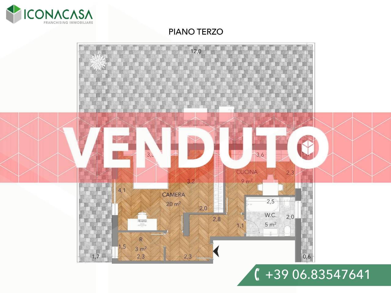 Ático de 2 habitaciónes en Ciampino, Italy No. 17858