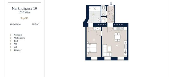 2-Zimmer Wohnung in Wien, Austria, Nr. 248596 3