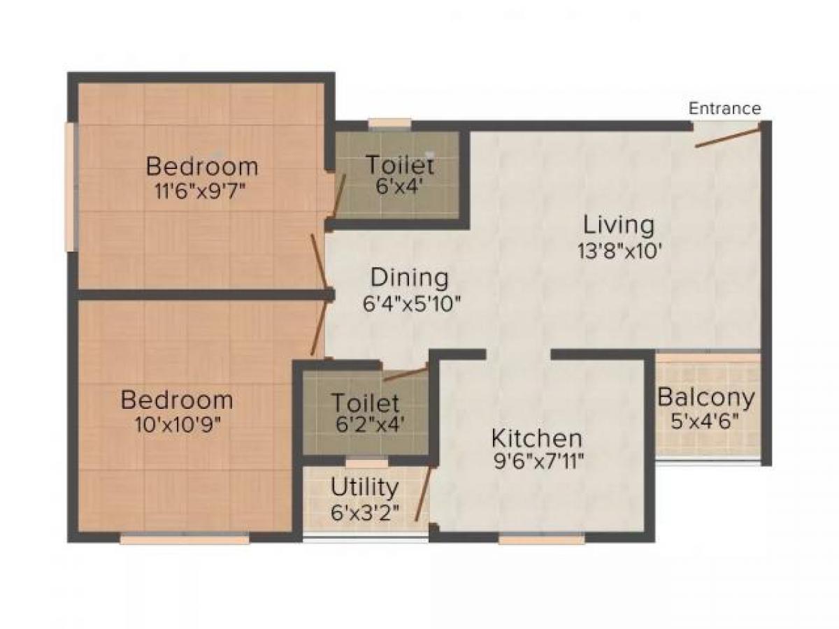 2 bedrooms House in Amdavad, India No. 15418