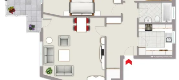 Квартира с 3 комнатами в Фалькенхагенер-Фельд, Германия № 97928 12