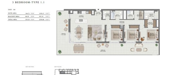 3 dormitorios apartamento en venta en Dubai, UAE № 113461 12