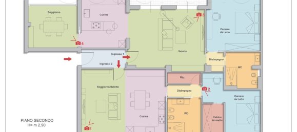 Квартира с 6 спальнями в Палермо, Италия № 332475 20