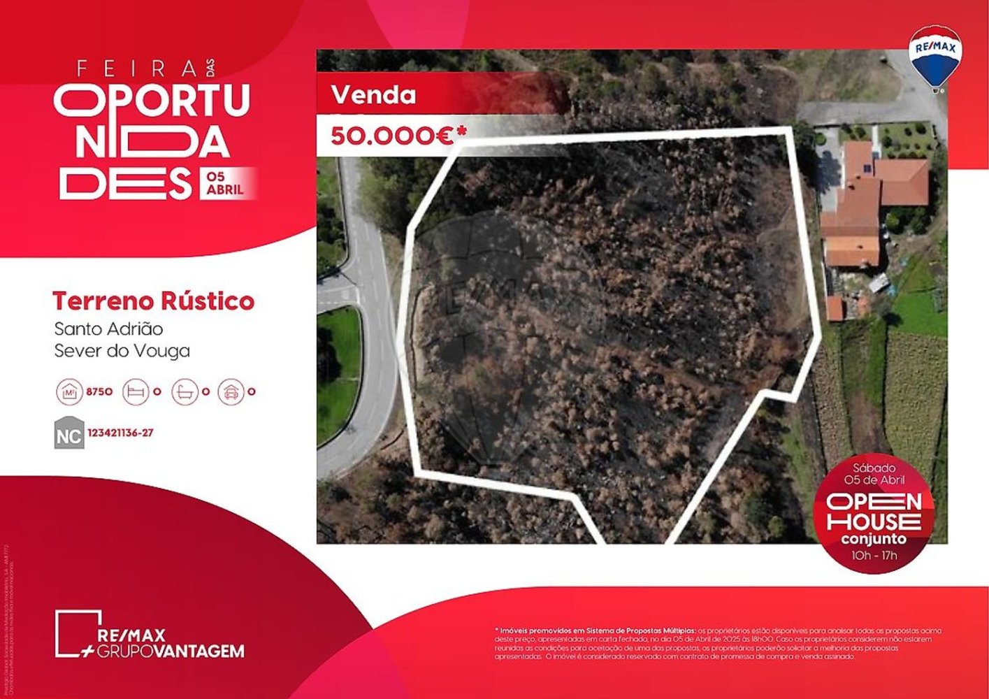 Terreno en Sever do Vouga, Portugal 8750 m² No. 76212