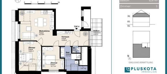 3-salle Appartement à Liesing, Austria No. 15472 10