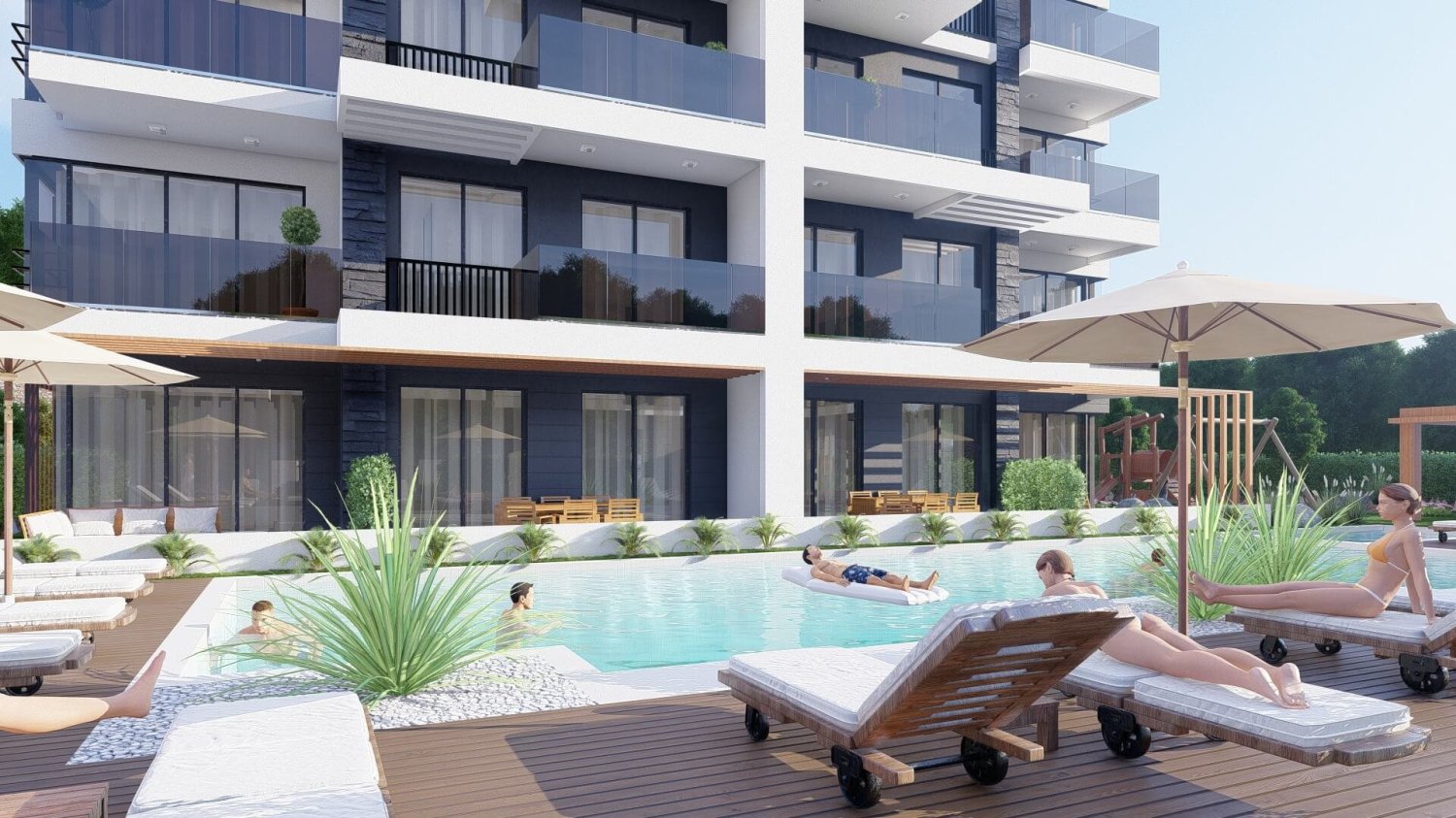 Квартира 1+1 в Аланья, Турция № 41687