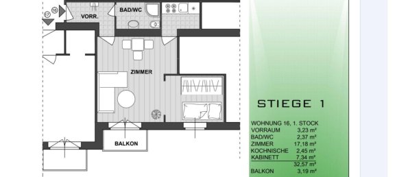 2 rooms Apartment in Penzing, Austria No. 222110 15