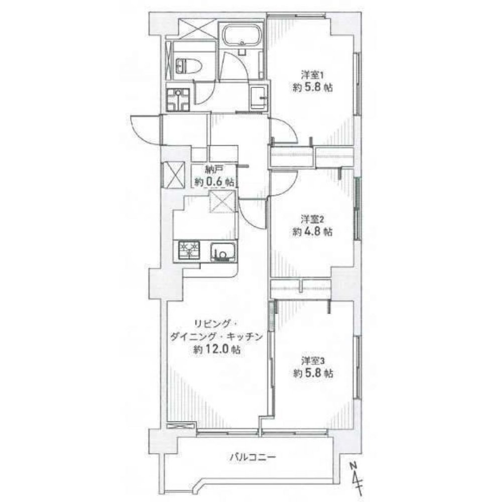 3 Schlafzimmer Wohnung in Aichi, Japan, Nr. 7002