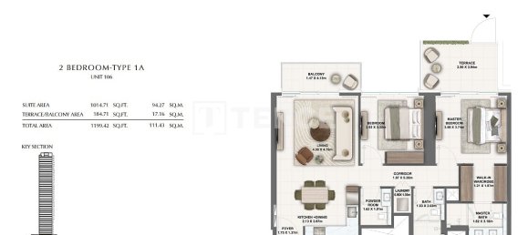 1 Schlafzimmer Wohnung in Dubai, UAE, Nr. 97295 4
