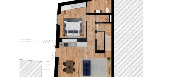 Dúplex de 2 dormitorios en Porto, Portugal No. 41235 39