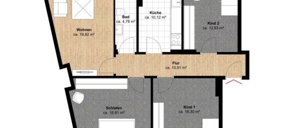 1 غرف نوم شقة في Magdeburg, Germany رقم 75598 2