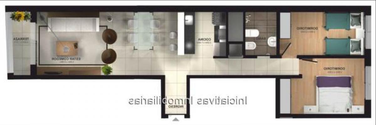 2 غرف نوم شقة في Montevideo, Uruguay رقم 9390