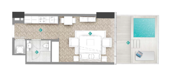 Студия в Al Marjan Island, ОАЭ № 121555 6