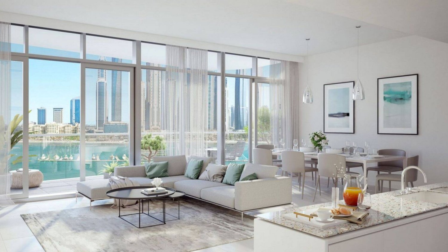 Apartamento de 1 dormitorio en MARINA VISTA, Dubai Harbour, UAE No. 58013