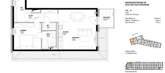 Квартира с 2 комнатами в Дойч-Ваграм, Австрия № 254792 13