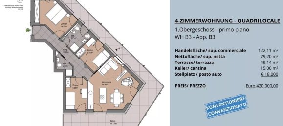 4-salle Appartement à Trentino-Alto Adige, Italy No. 217444 19