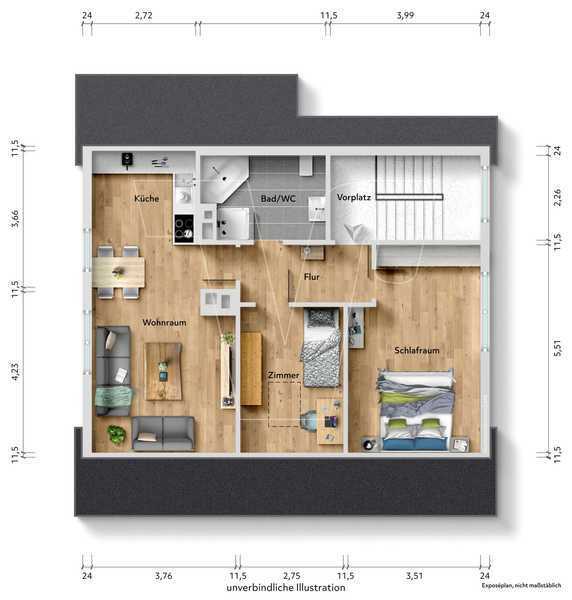 Квартира с 3 комнатами в Ремс-Мур, Германия № 298027