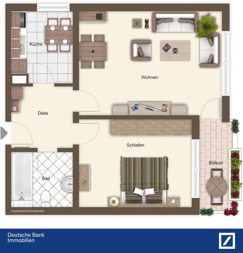 2-Zimmer Wohnung in Deggendorf, Germany, Nr. 25886